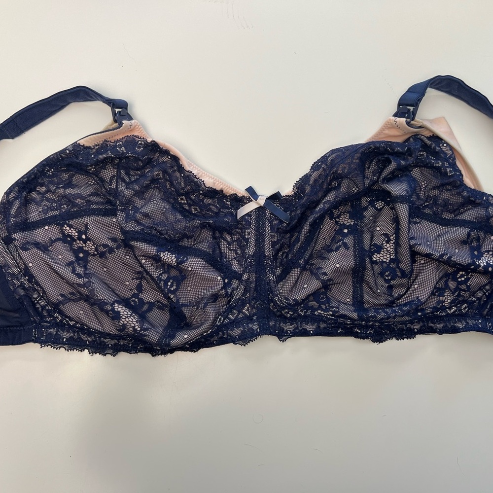 Panache Blue Lace Nursing Bra 32J
